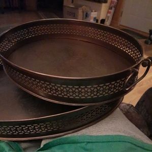 Brown Metal Trays